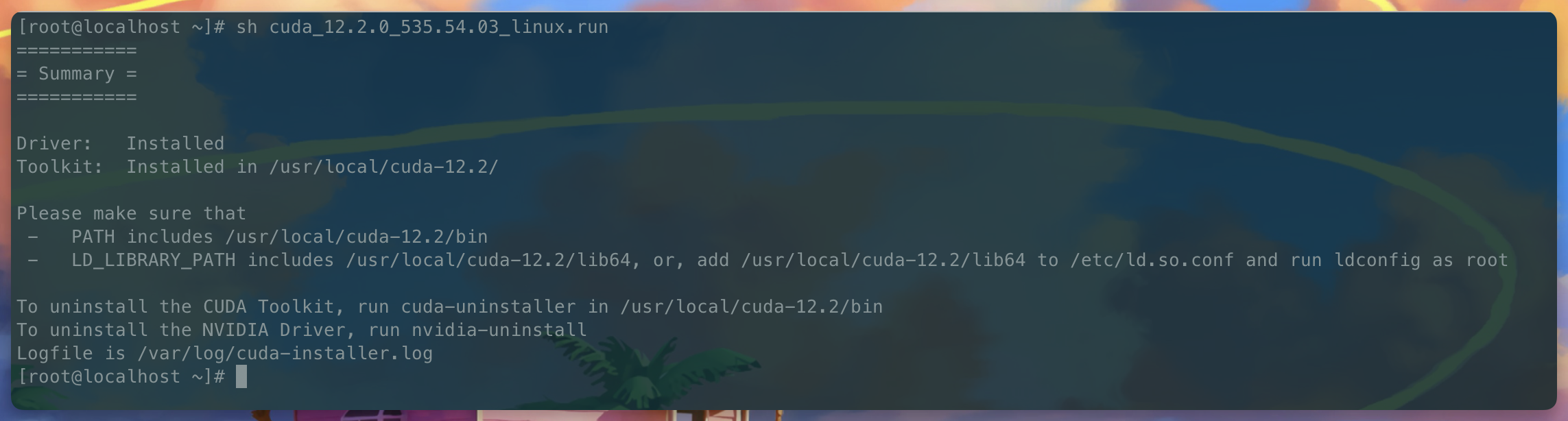 https://i.yaoyao.io/blog/nvidia-cuda-install-done.png